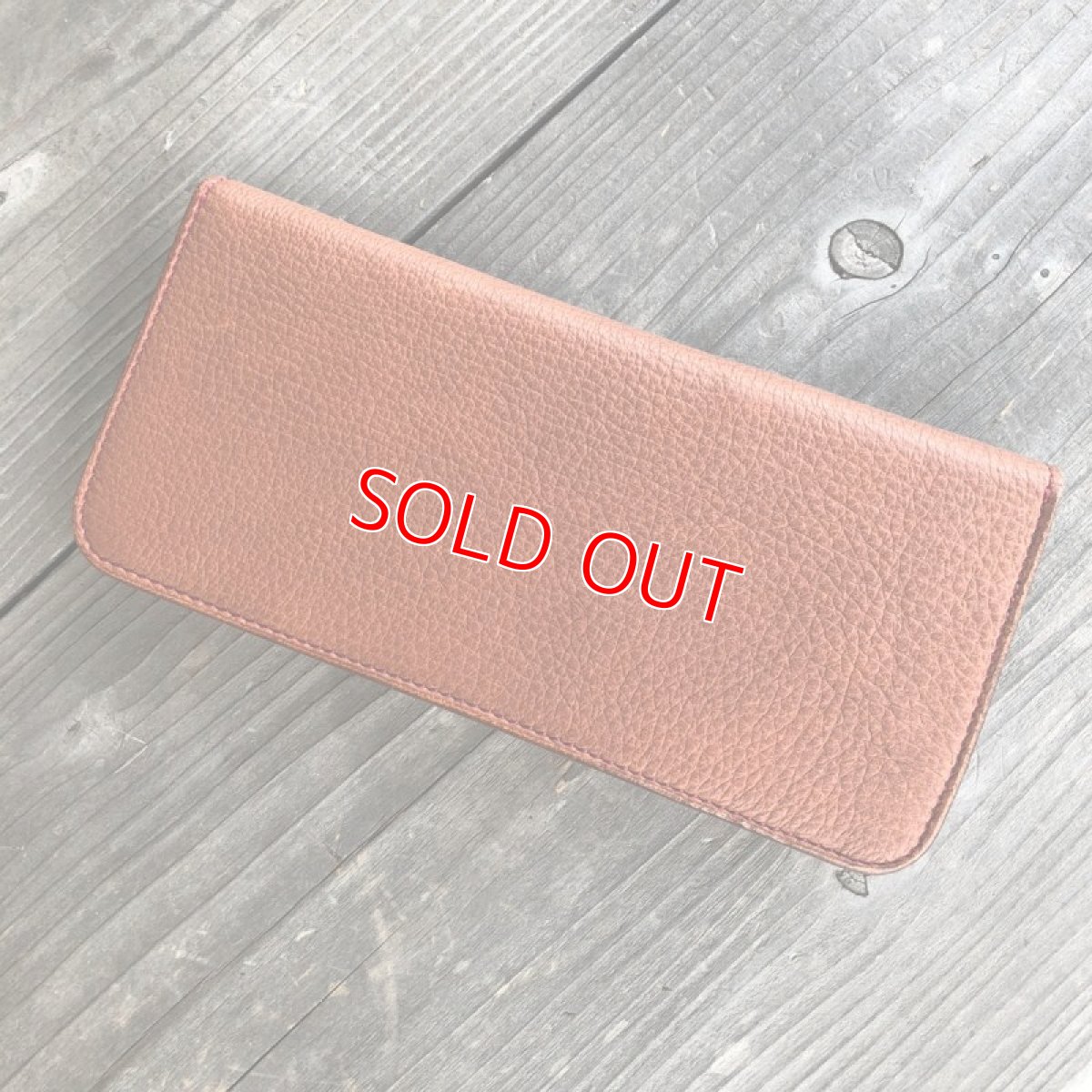 画像2: 【アウトレット】スタンダード長財布　ジビエレザー鹿革　限定1点　ブラウン (2)