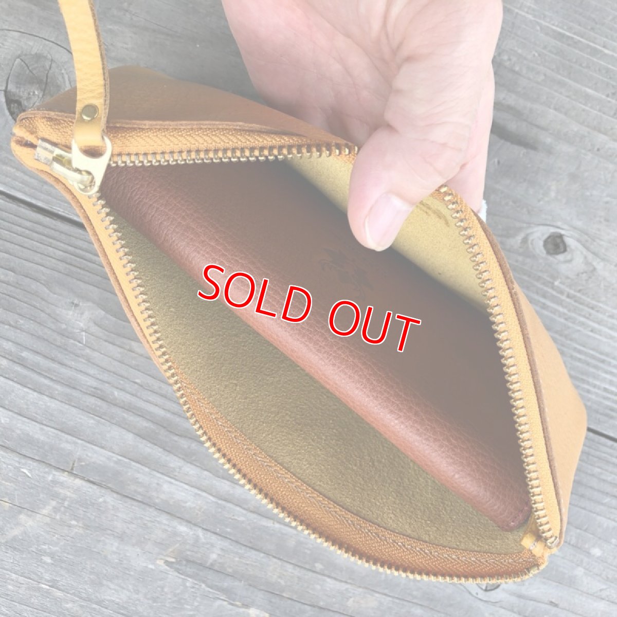 画像5: 【アウトレット】マルチポーチ　シュリンクレザー牛革　限定1点　レモンイエロー (5)