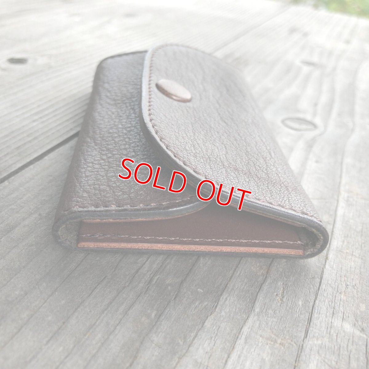 画像5: 【アウトレット】しっかり収納！ロング&ワイドタイプ　ジビエ鹿革キーケース★５連　ダークブラン (5)