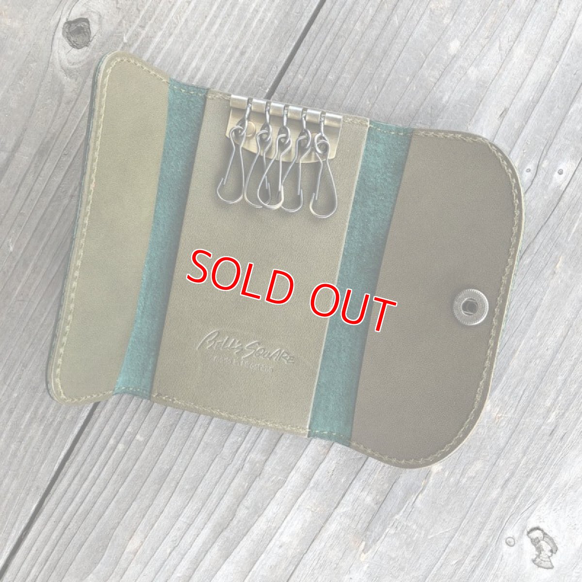 画像3: 【アウトレット】しっかり収納！ロング&ワイドタイプ　ジビエ鹿革キーケース★５連　ダークグリーン (3)