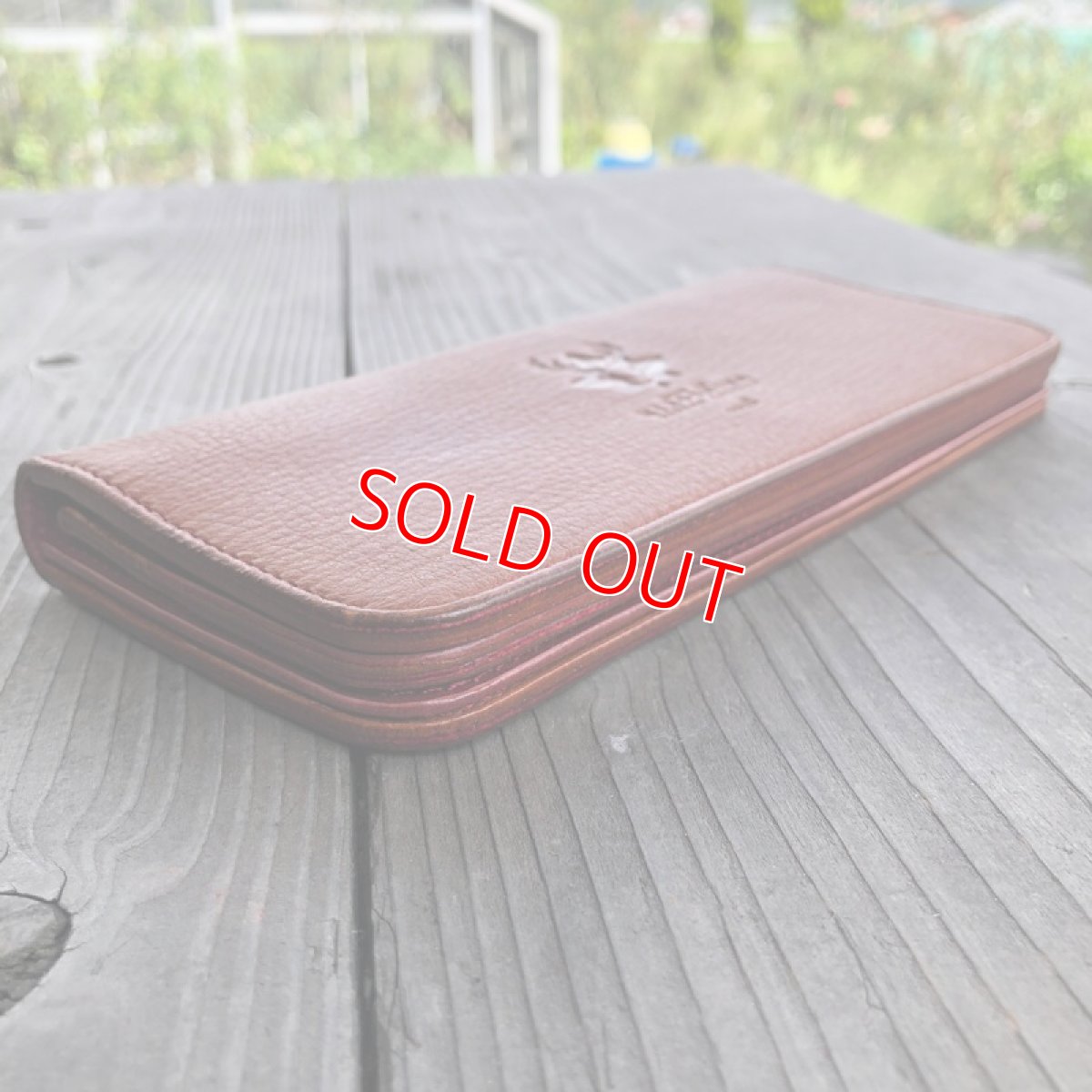 画像8: 【アウトレット】スタンダード長財布　ジビエレザー鹿革　限定1点　ブラウン (8)