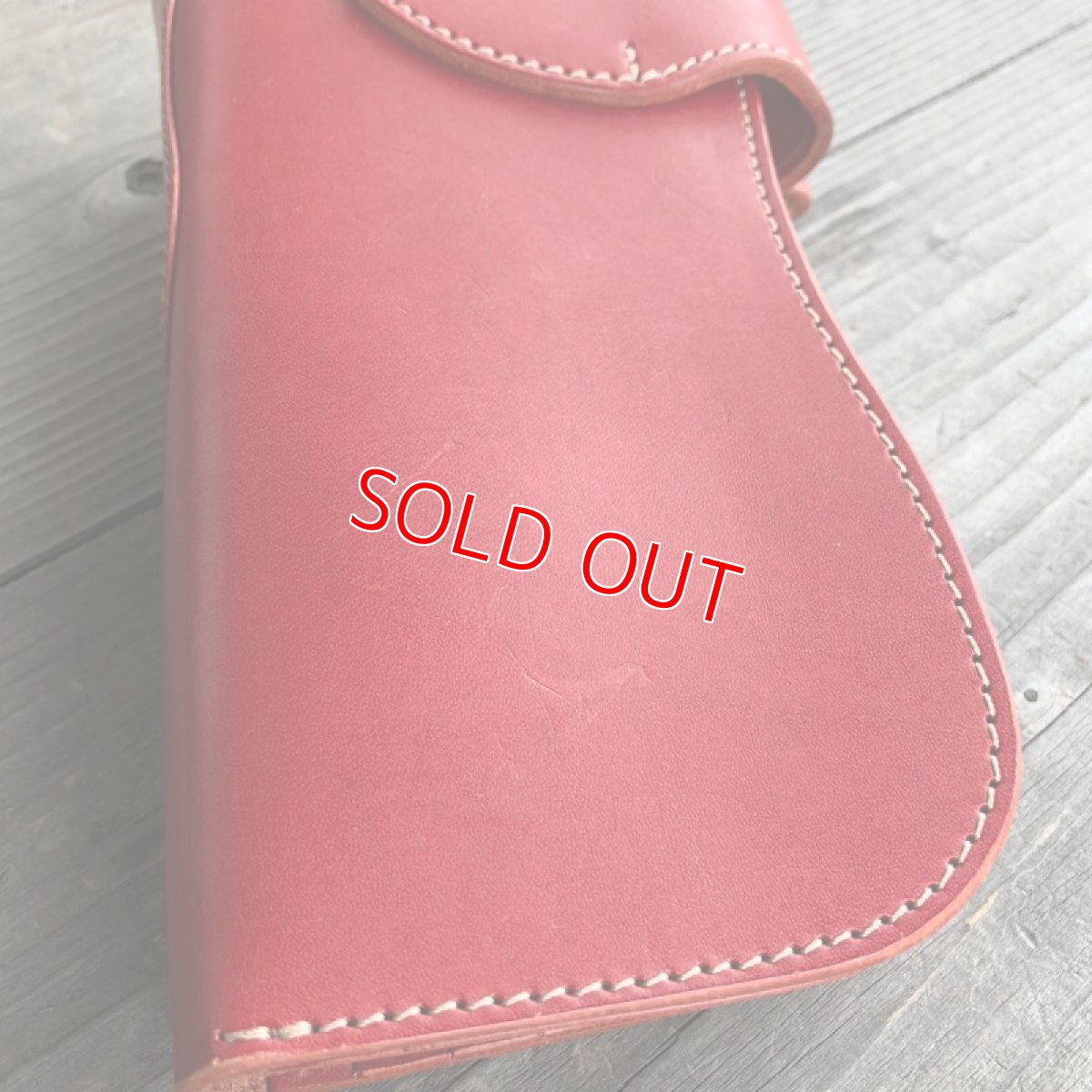 画像9: 【アウトレット】差し込みタイプ本革ロングウォレット　Rデザインの存在感あるお財布　レッド！ (9)