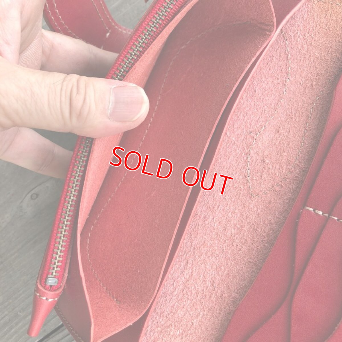 画像6: 【アウトレット】差し込みタイプ本革ロングウォレット　Rデザインの存在感あるお財布　レッド！ (6)