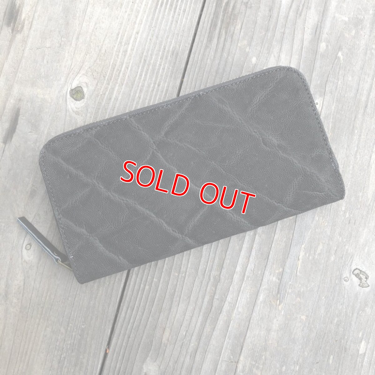 画像2: ☆限定販売☆職人が作る財布！希少象革＆牛革ラウンドファスナー長財布　　写真の1点をお届けします (2)