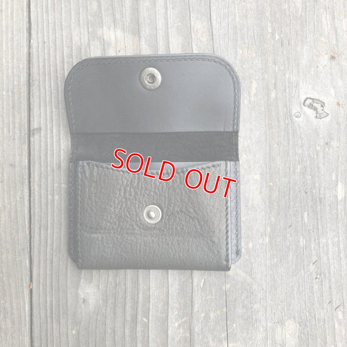 画像5: 【アウトレット】カードも！お札も！小銭も！鹿革コインケース　ブラック (5)