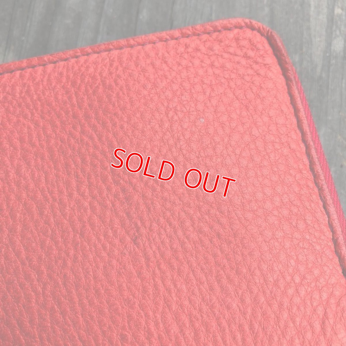 画像10: 【アウトレット】ラウンドジップ長財布　ジビエレザー鹿革　限定1点　レッド (10)