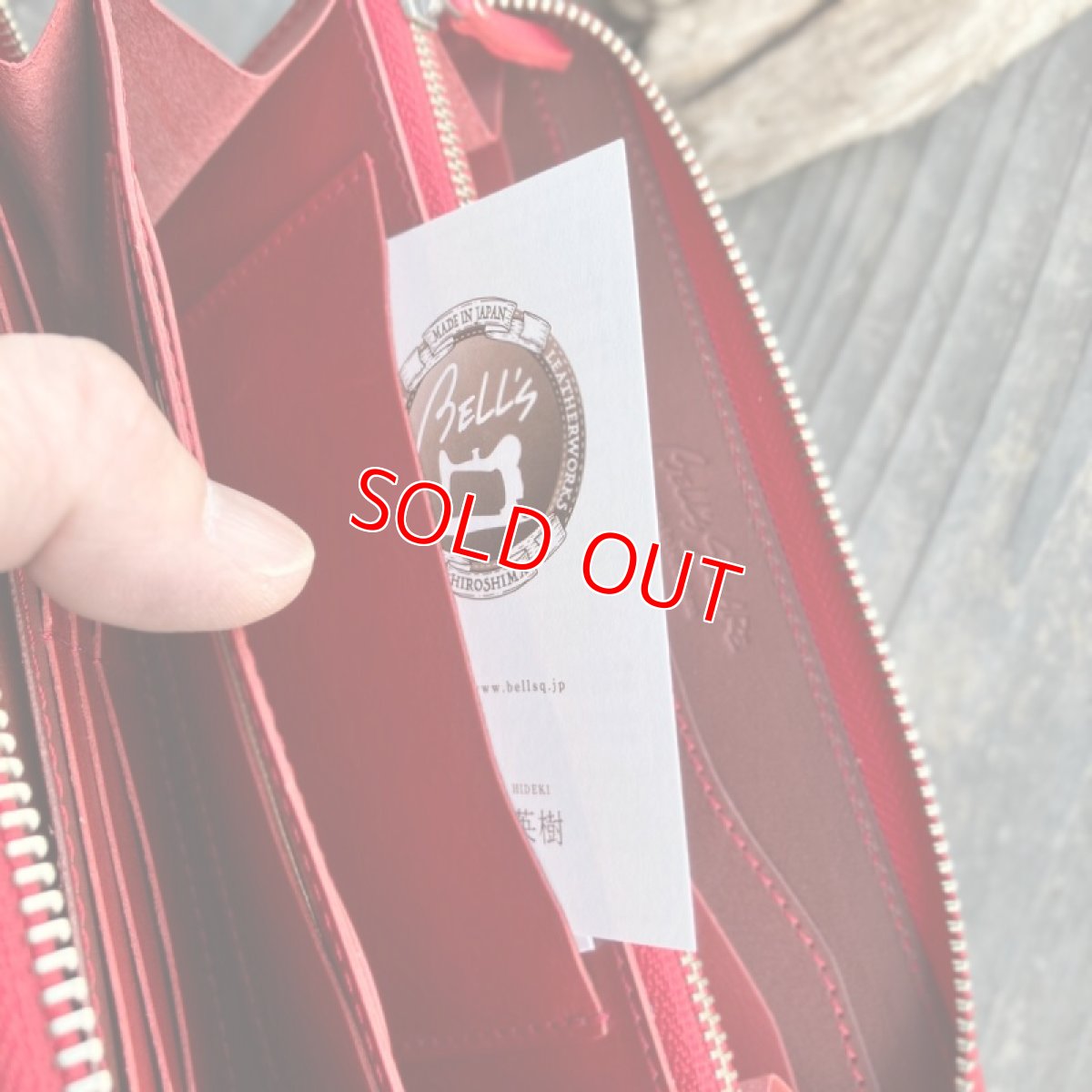 画像9: 【広島ジビエレザー】職人が作るお財布★NEWタイプ鹿革＆牛革ラウンド長財布　レッド (9)