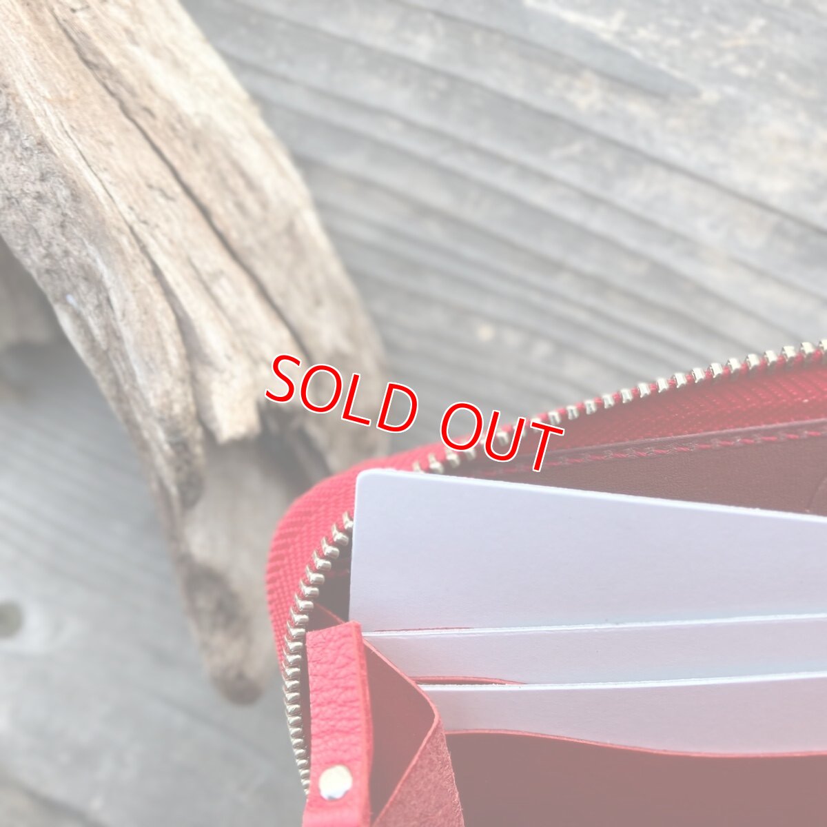 画像8: 【広島ジビエレザー】職人が作るお財布★NEWタイプ鹿革＆牛革ラウンド長財布　レッド (8)