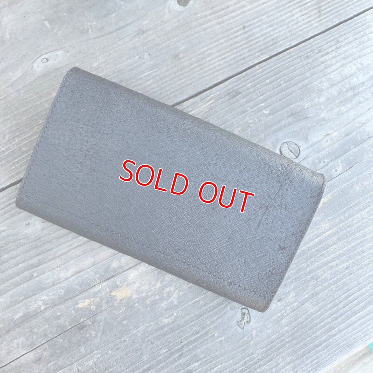 画像3: 【アウトレット】サンプル製作プロトタイプ・満足いける収納力！ビッグウォレットフラップ財布　ジビエレザー猪革　 (3)