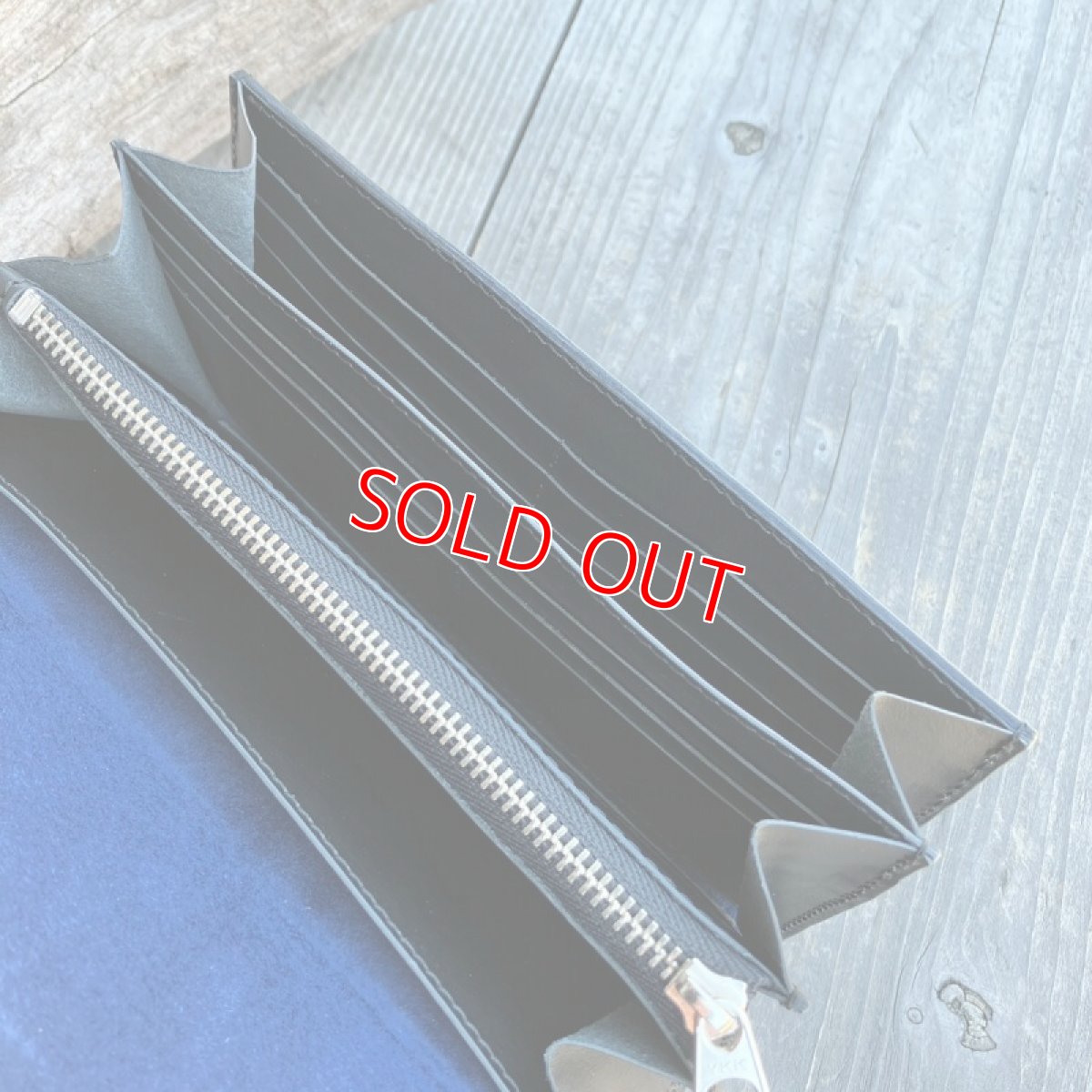 画像5: 【アウトレット】サンプル製作プロトタイプ・満足いける収納力！ビッグウォレットフラップ財布　ジビエレザー猪革　 (5)