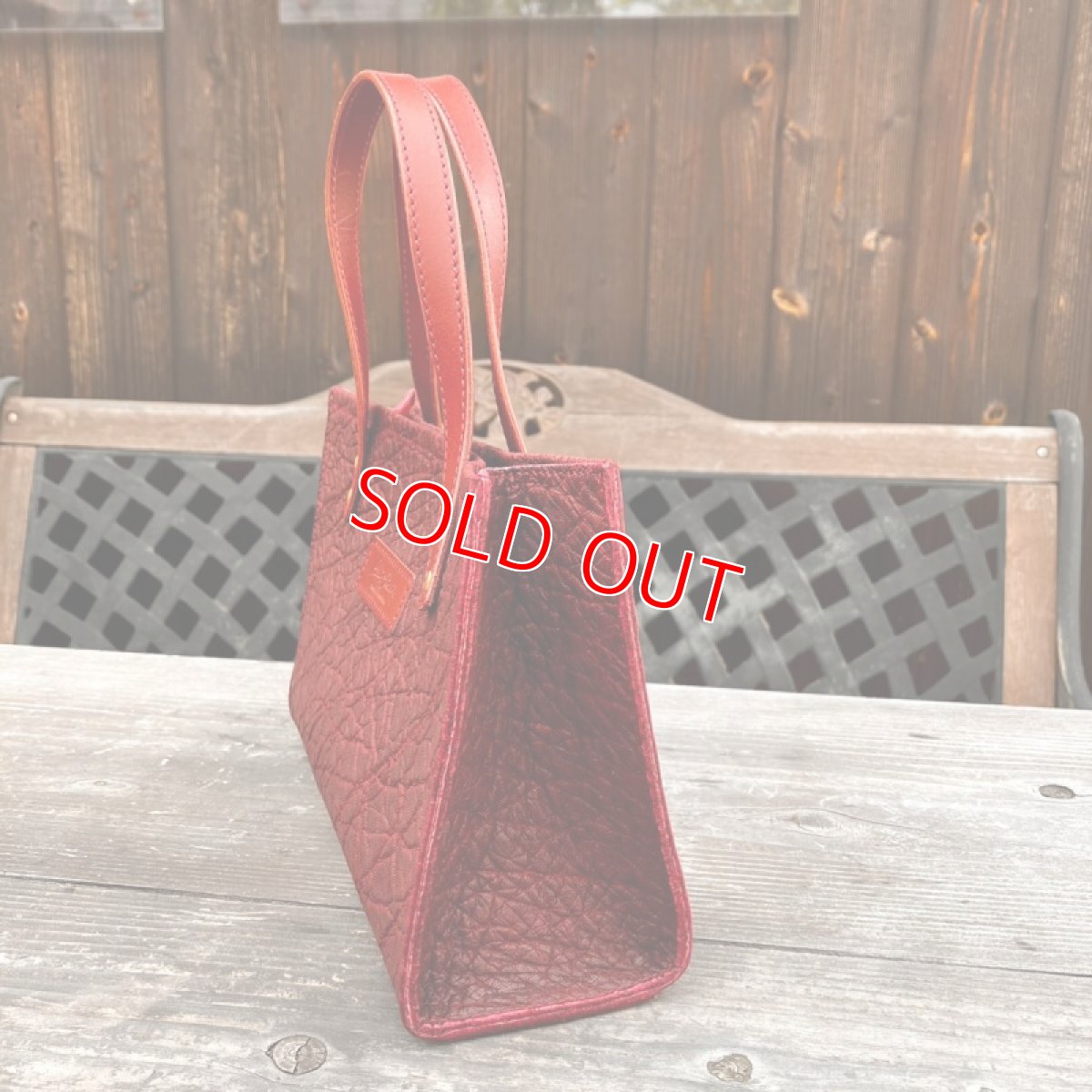 画像5: ★象革ワイン★ミニトートバッグ　財布とスマホとキーケース　贅沢にお出かけしましょう (5)