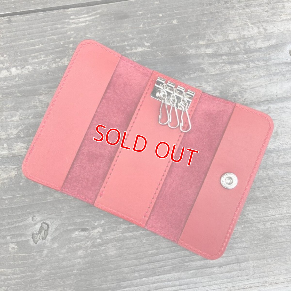 画像4: 【広島ジビエレザー×カープ】ジビエ鹿革キーケース★3連ミニサイズ　 (4)