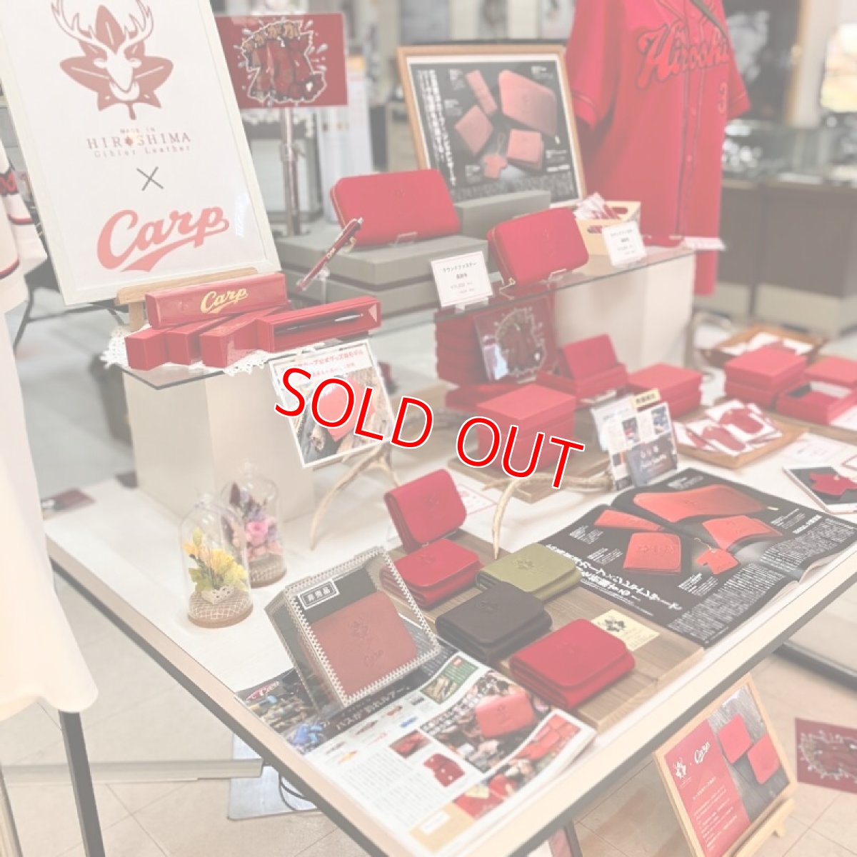 画像6: 【広島ジビエレザー×カープ】ジビエ鹿革ファスナーポーチ小銭入れ　カードやお札も入ります (6)