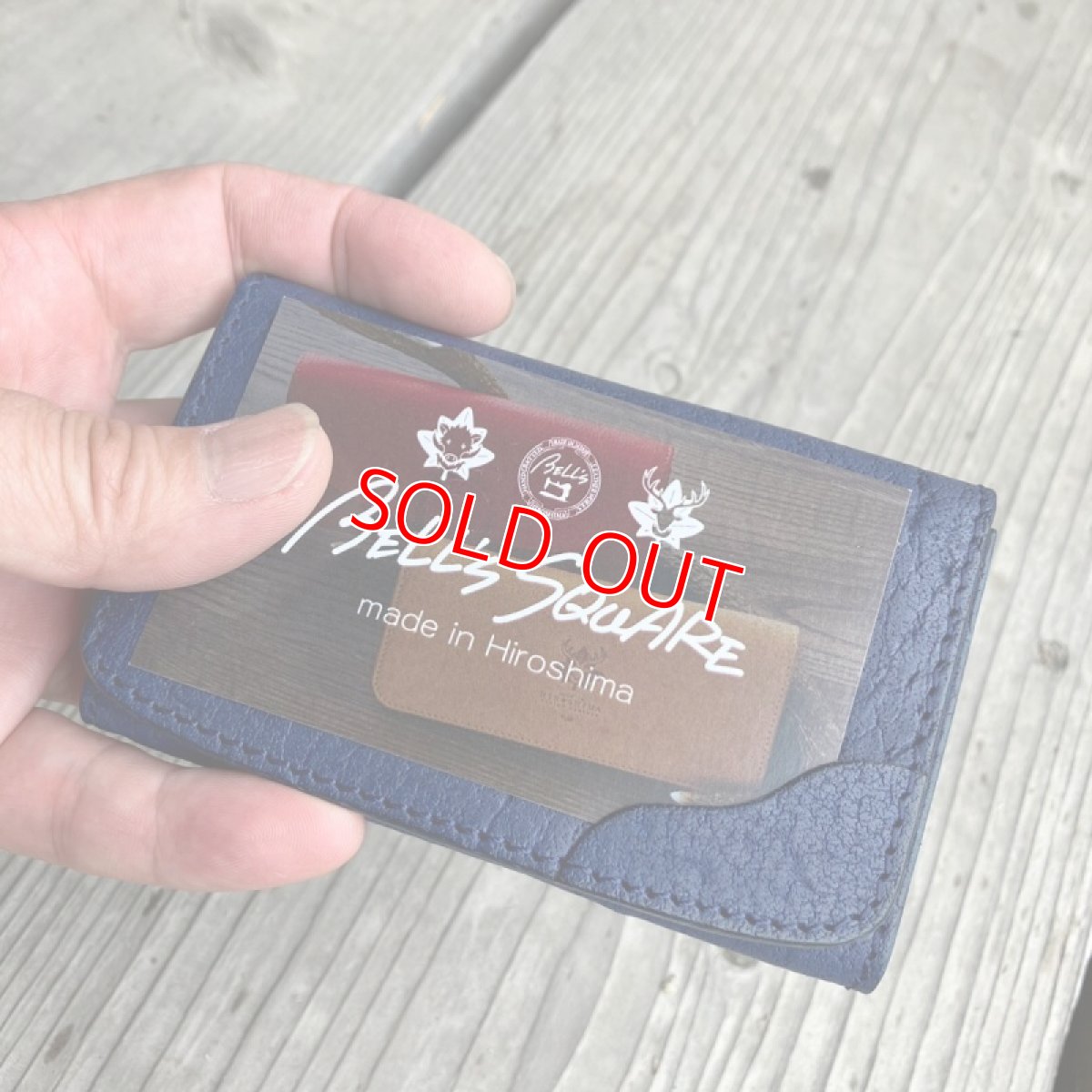 画像5: 【広島ジビエレザー】戦闘傷が豊富な山の主★名刺入れ /オールジビエ猪革で製作した逸品です (5)