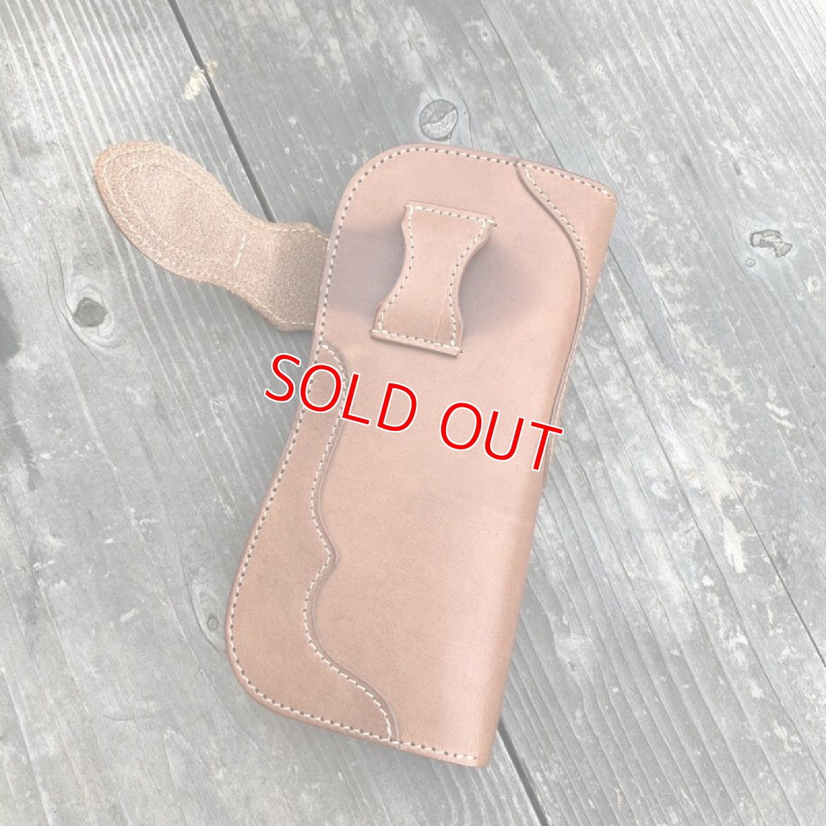 画像3: 【アウトレット】差し込みストラップ・栃木レザーロングウォレット　Rデザインの存在感あるお財布　ダークブラウン (3)