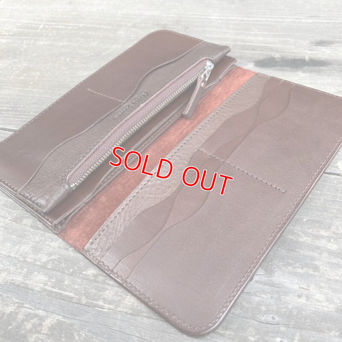 画像5: 鹿革＆牛革スタンダード長財布★気持ち良いさわり心地?　ダークブラウン　【広島ジビエレザー】 (5)