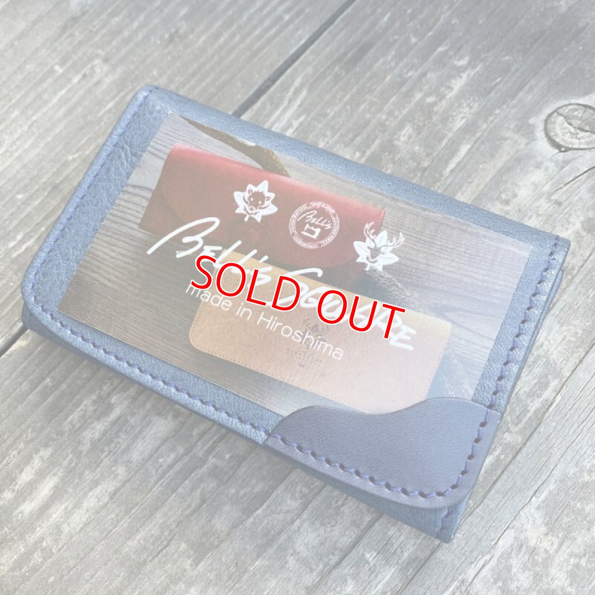 画像2: 【広島ジビエレザー×カープ】新色ネイビー★名刺入れ/カード入れ　初対面でも印象に残るカープ名刺入れ (2)