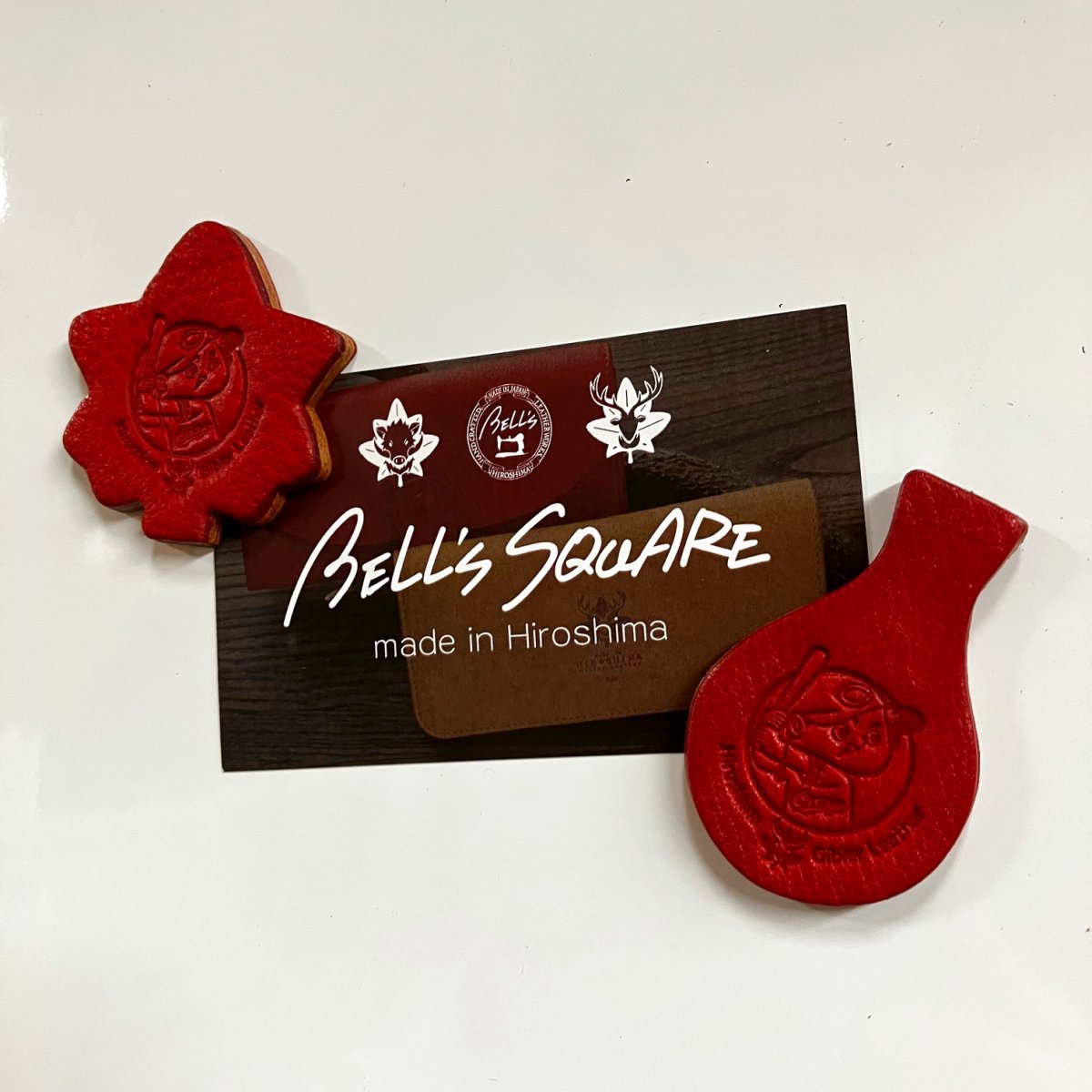 画像4: 【広島ジビエレザー×カープ】東広島産鹿革使用☆革のマグネット広島セット カープ坊や カープレッド (4)