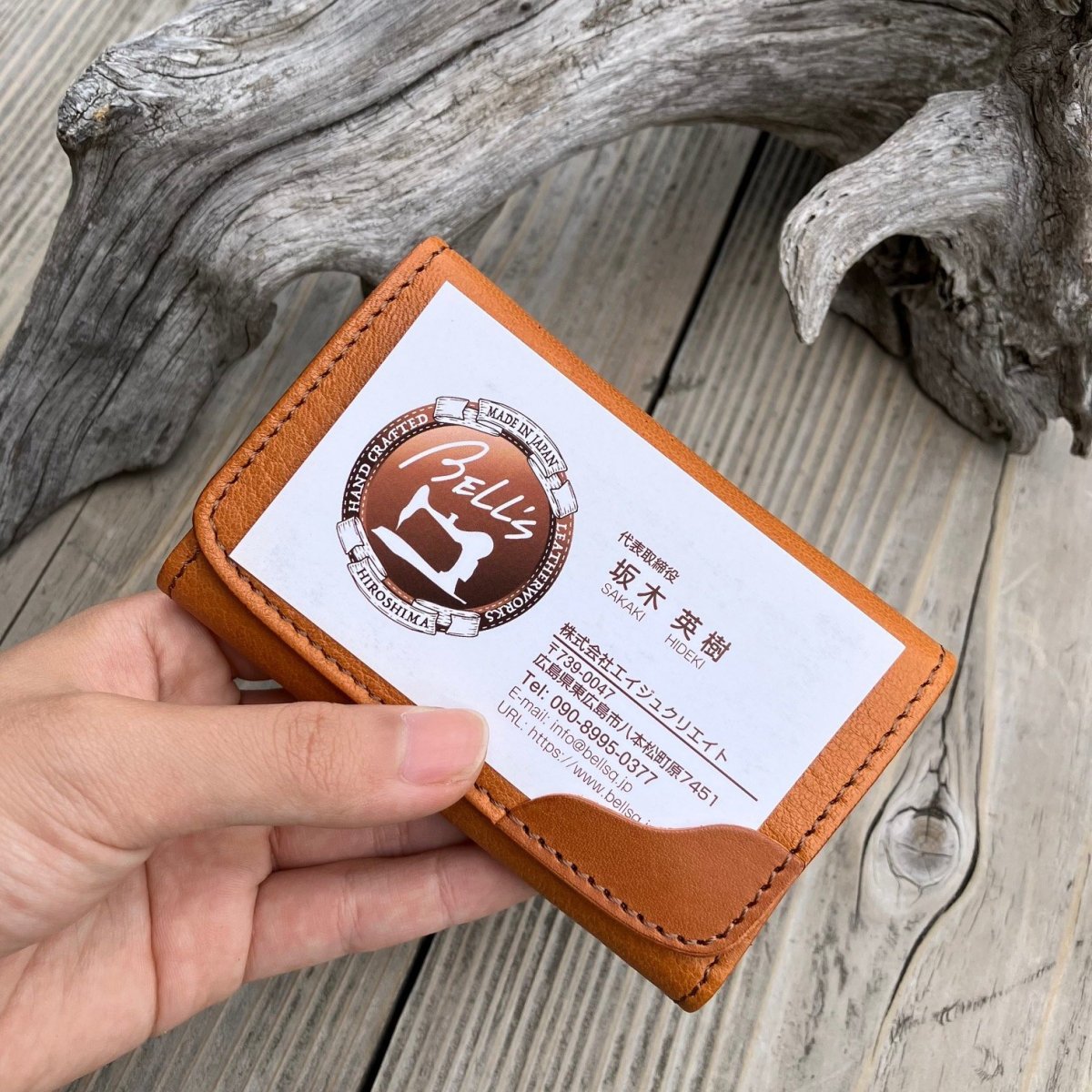 画像4: 【広島ジビエレザー】天然鹿革☆落ちない名刺入れ！柔らかく馴染む大人のための職人仕上げのサステナブル名刺入れ (4)
