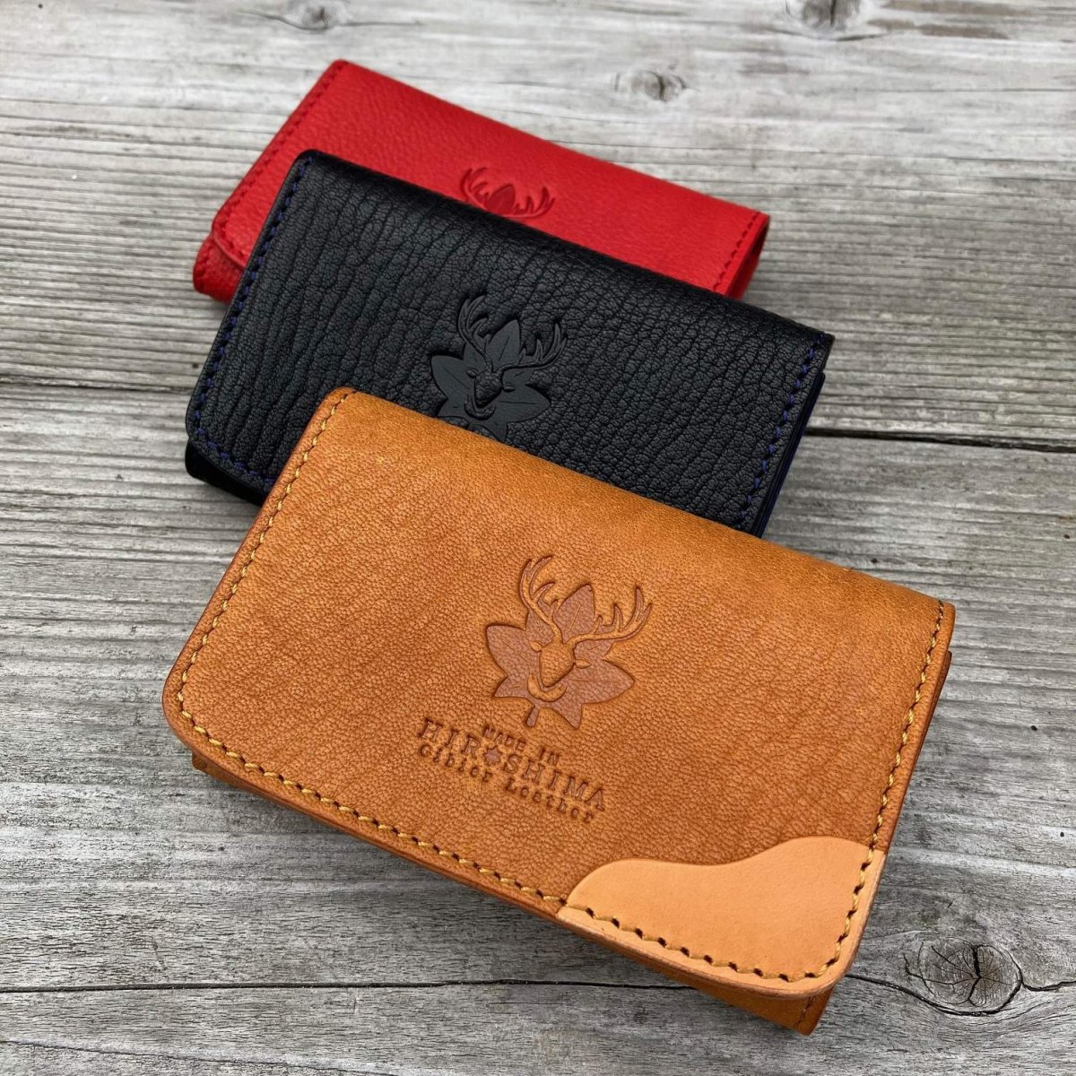 画像3: 【広島ジビエレザー】天然鹿革☆落ちない名刺入れ！柔らかく馴染む大人のための職人仕上げのサステナブル名刺入れ (3)