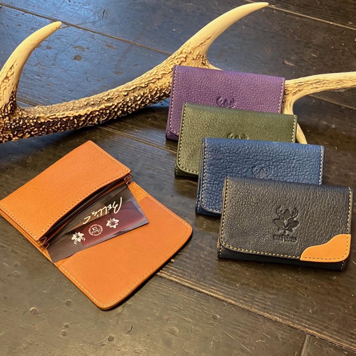 画像2: 【広島ジビエレザー】天然鹿革☆落ちない名刺入れ！柔らかく馴染む大人のための職人仕上げのサステナブル名刺入れ (2)