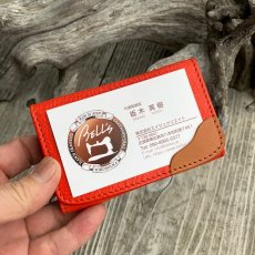 画像3: 広島ジビエレザー×ドラゴンフライズコラボグッズ 鹿革名刺入れ 初対面でも印象に残る イニシャル刻印対応 (3)