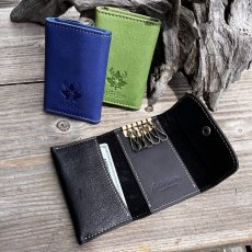 画像3: 広島ジビエレザー 鹿革 多機能キーケース 5連キーホルダー カード収納 スマートキー対応 日本製レザー メンズ レディース (3)