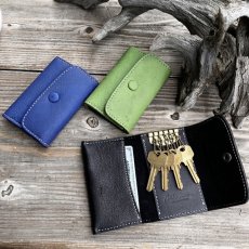 画像2: 広島ジビエレザー 鹿革 多機能キーケース 5連キーホルダー カード収納 スマートキー対応 日本製レザー メンズ レディース (2)