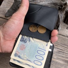 画像5: 【現品販売】千葉県産キョンレザーのミニマム財布｜職人仕立ての一点もの (5)