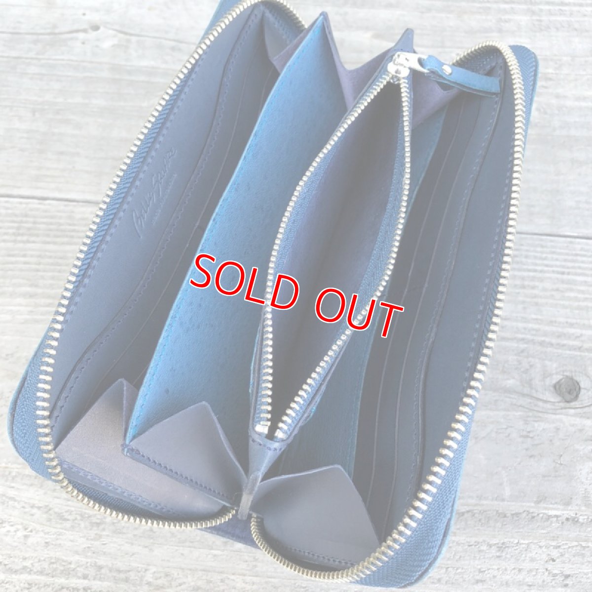 画像3: 【広島ジビエレザー】鹿革＆牛革ラウンドファスナー長財布　限定1点095 (3)