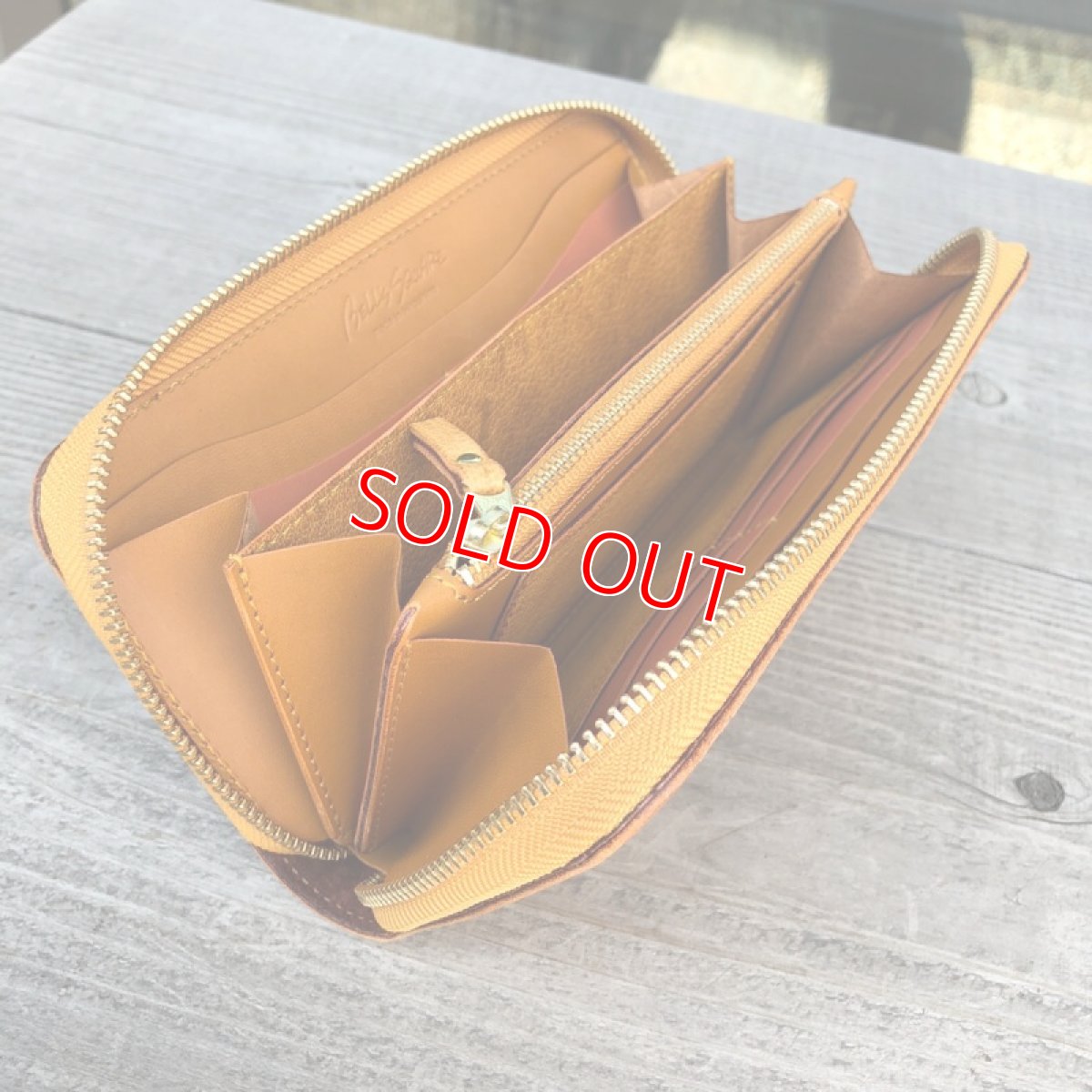 画像3: 【広島ジビエレザー】鹿革＆牛革ラウンドファスナー長財布　限定1点096 (3)