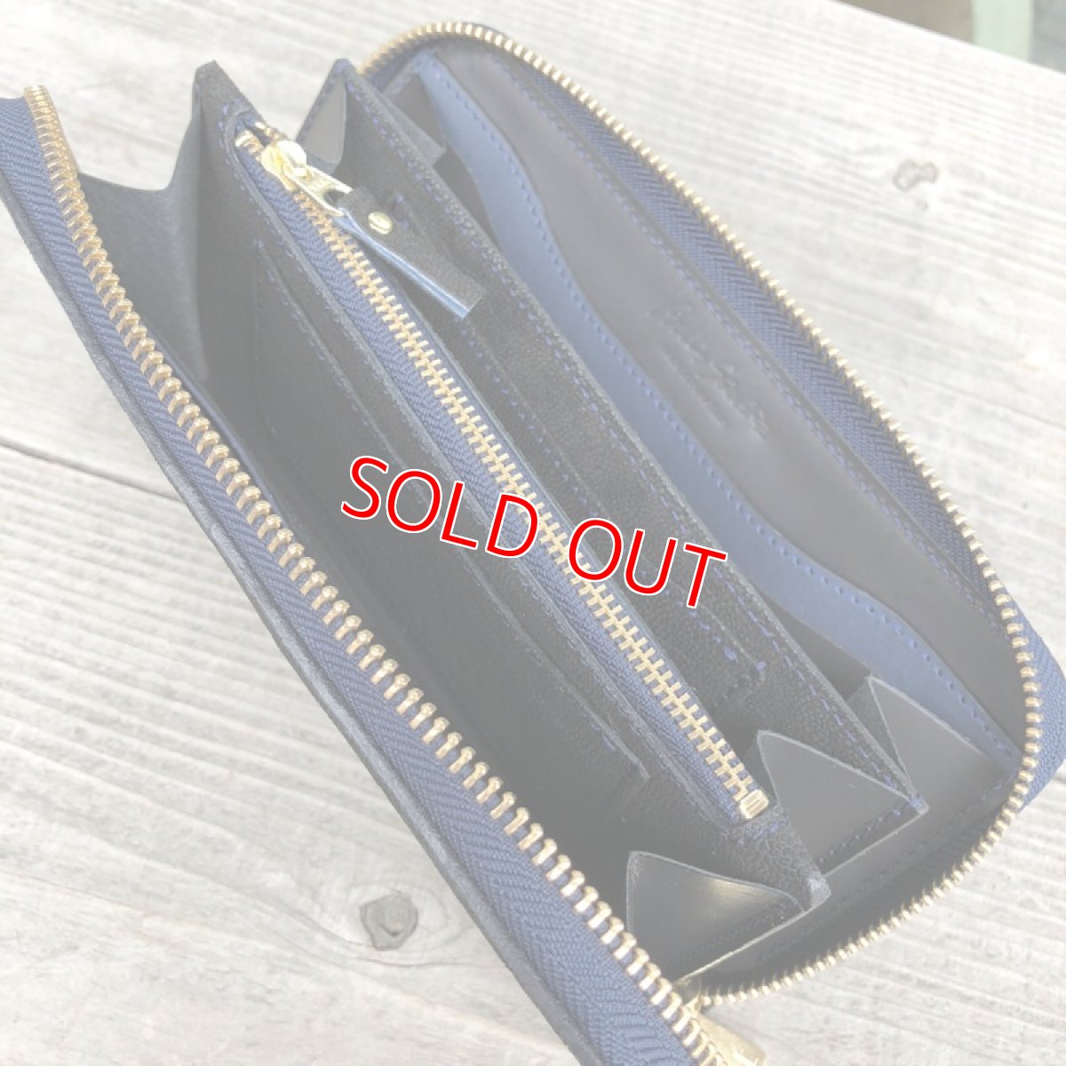 画像5: ☆限定販売☆象革＆牛革ラウンドファスナー長財布　vol2　 (5)