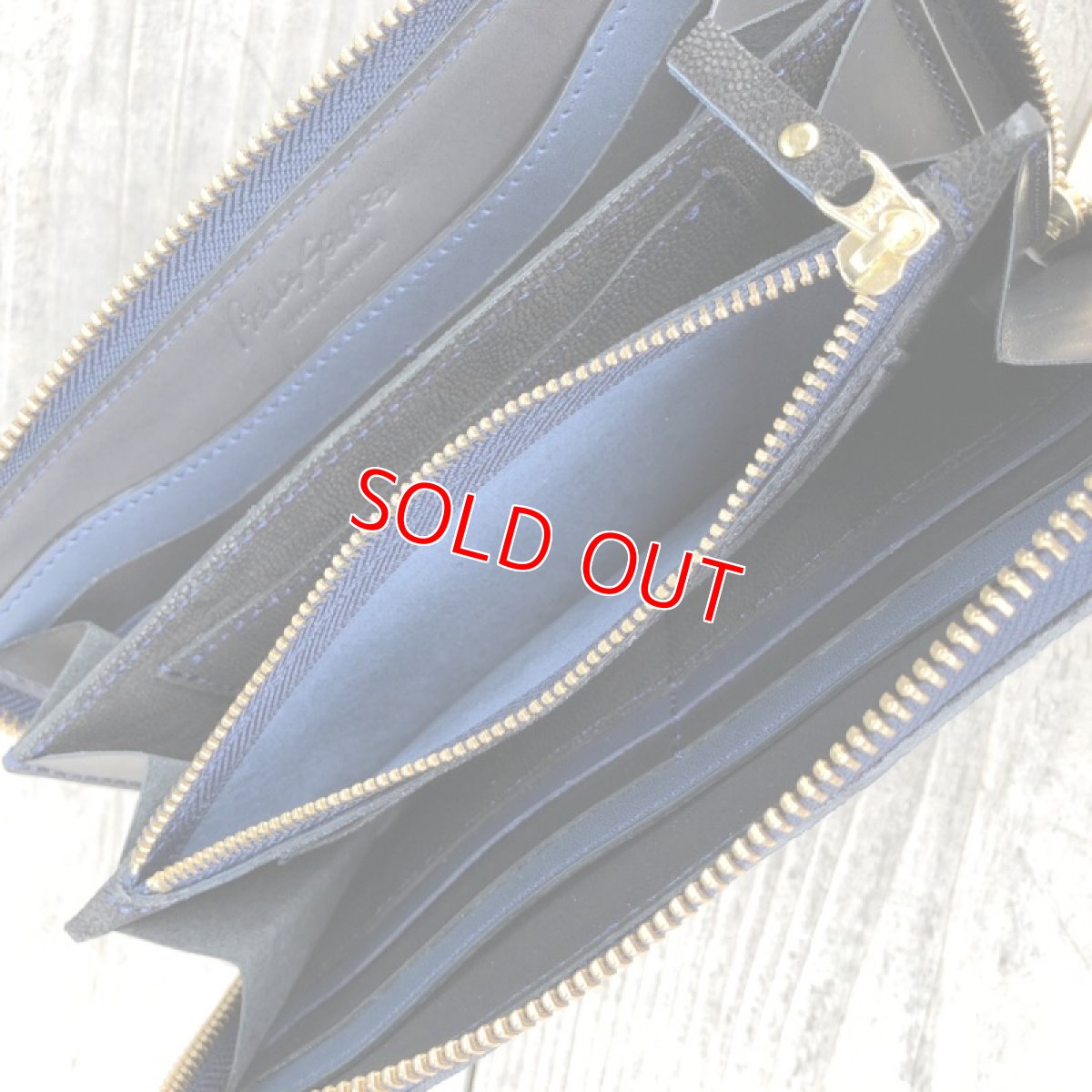 画像4: ☆限定販売☆象革＆牛革ラウンドファスナー長財布　vol2　 (4)