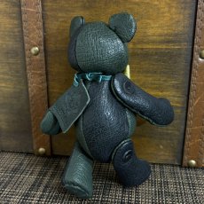 画像6: 【ジビエレザー猪革】のベルベア★マイスターの手作り「ベルズベア」ダークグリーン×ブラック　 写真の1点販売です (6)