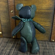 画像4: 【ジビエレザー猪革】のベルベア★マイスターの手作り「ベルズベア」ダークグリーン×ブラック　 写真の1点販売です (4)