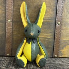 画像1: 【ジビエレザー鹿革】のベルラビ★マイスターの手作り「ベルズラビット」兵庫グリーン＆イエロー　 写真の1点販売です (1)