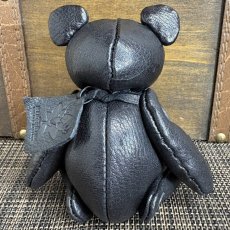 画像2: 【ジビエレザー鹿革】のベルベア★マイスターの手作り「ベルズベア」兵庫オールブラック　 写真の1点販売です (2)