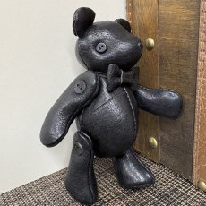 画像5: 【ジビエレザー鹿革】のベルベア★マイスターの手作り「ベルズベア」兵庫オールブラック　 写真の1点販売です (5)