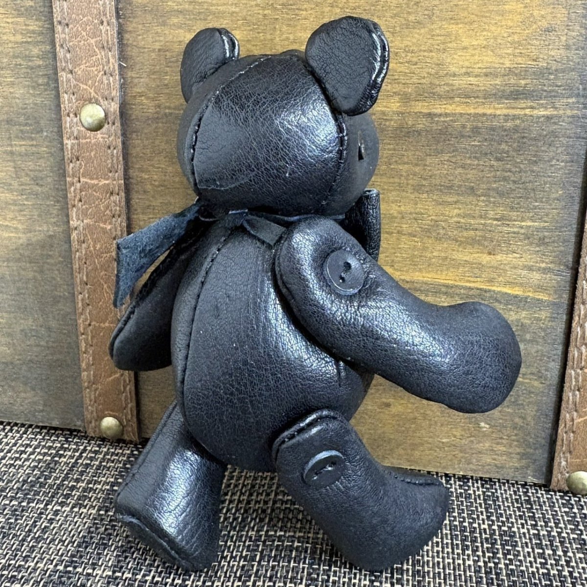 画像6: 【ジビエレザー鹿革】のベルベア★マイスターの手作り「ベルズベア」兵庫オールブラック　 写真の1点販売です (6)