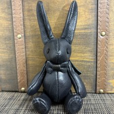 画像1: 【ジビエレザー鹿革】のベルラビ★マイスターの手作り「ベルズラビット」兵庫オールブラック　 写真の1点販売です (1)