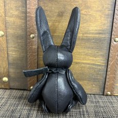 画像2: 【ジビエレザー鹿革】のベルラビ★マイスターの手作り「ベルズラビット」兵庫オールブラック　 写真の1点販売です (2)
