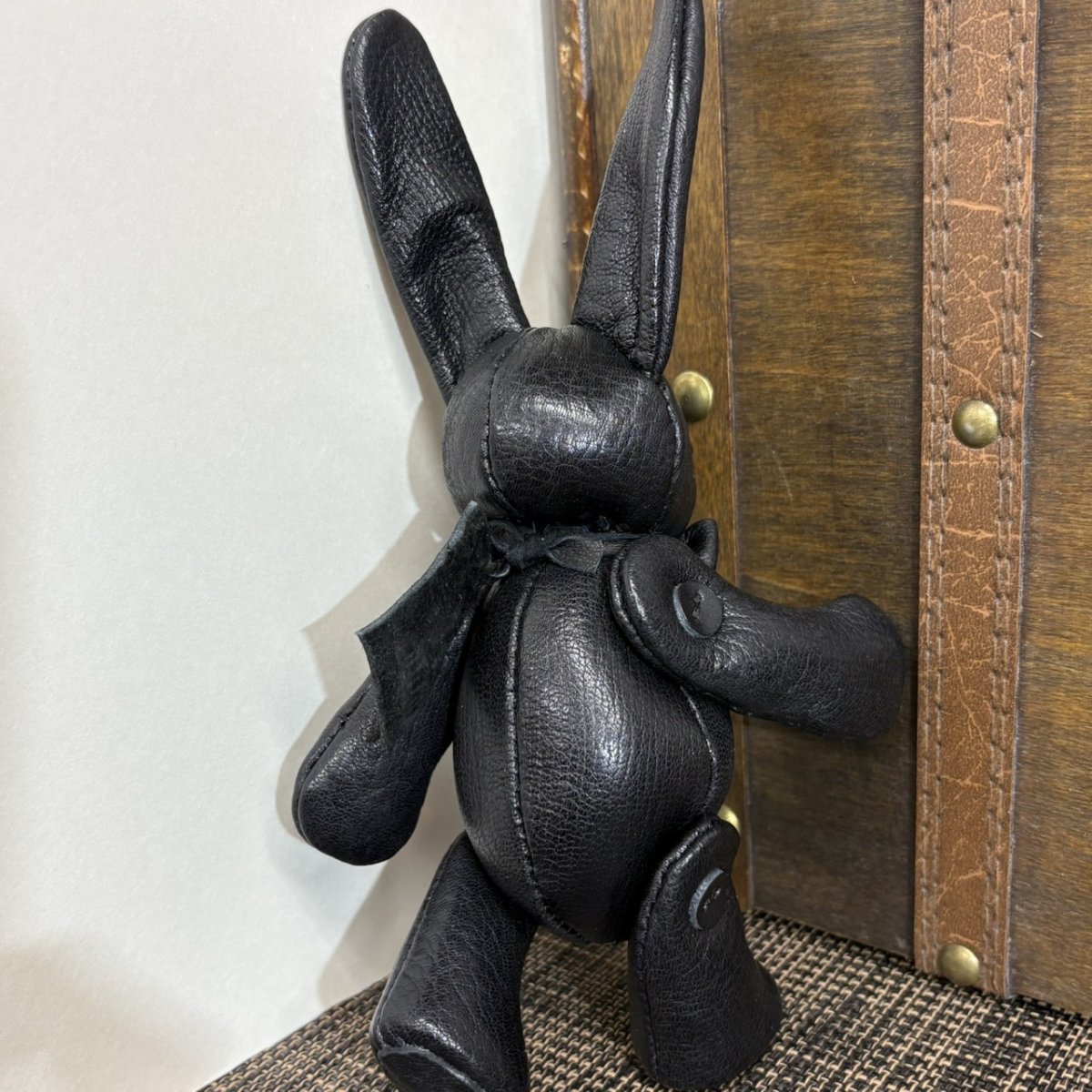画像5: 【ジビエレザー鹿革】のベルラビ★マイスターの手作り「ベルズラビット」兵庫オールブラック　 写真の1点販売です (5)