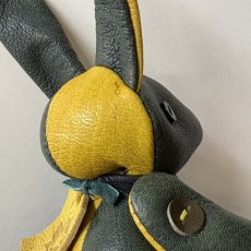 画像7: 【ジビエレザー鹿革】のベルラビ★マイスターの手作り「ベルズラビット」兵庫グリーン＆イエロー　 写真の1点販売です (7)