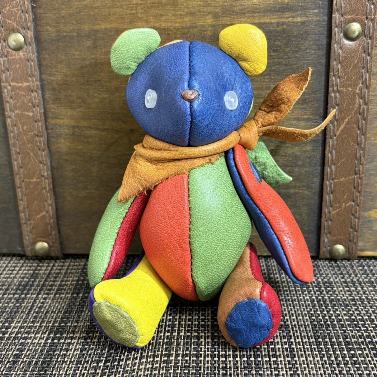 画像1: 【ジビエレザー鹿革】のベルベア★マイスターの手作り「ベルズベア」スペシャルカラフル　 写真の1点販売です (1)