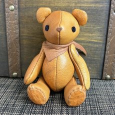 画像1: 【ジビエレザー鹿革】のベルベア★マイスターの手作り「ベルズベア」ワイルドキャメルミックス　 写真の1点販売です (1)