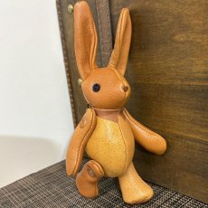 画像4: 【ジビエレザー鹿革】のベルラビ★マイスターの手作り「ベルズラビット」ワイルドキャメルミックス　 写真の1点販売です (4)