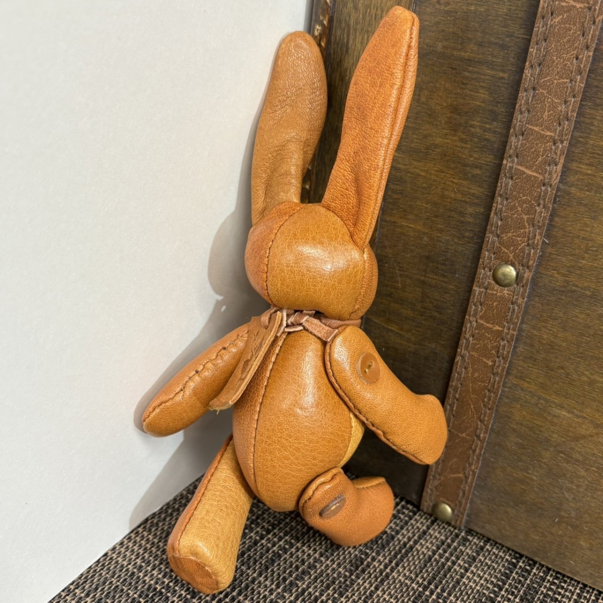 画像6: 【ジビエレザー鹿革】のベルラビ★マイスターの手作り「ベルズラビット」ワイルドキャメルミックス　 写真の1点販売です (6)