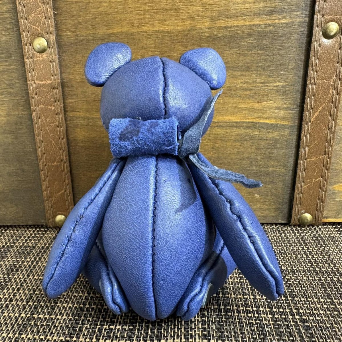 画像2: 【ジビエレザー鹿革】のベルベア★マイスターの手作り「ベルズベア」瀬戸内マリン　 写真の1点販売です (2)