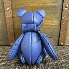 画像2: 【ジビエレザー鹿革】のベルベア★マイスターの手作り「ベルズベア」瀬戸内マリン　 写真の1点販売です (2)