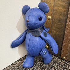 画像4: 【ジビエレザー鹿革】のベルベア★マイスターの手作り「ベルズベア」瀬戸内マリン　 写真の1点販売です (4)